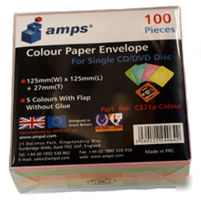 300 amps CS21A coloured paper cd sleeves.
