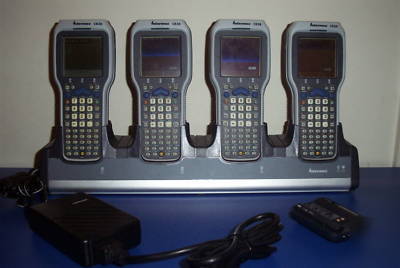 4 intermec CK30 scanners + 4 unit charger & extra batt 