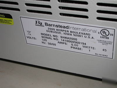 Barnstead lab-line maxq 2000 11