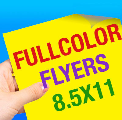 1000 full color flyers printing 1-sided 8.5X11