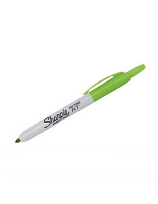 24 sharpie rt retractable permanent markers lime fine