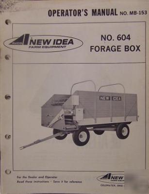 New idea 604 forage wagon box operator & parts manual