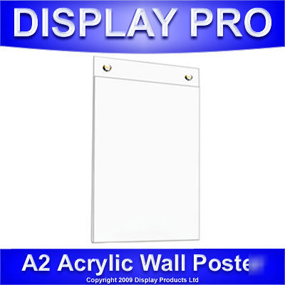 A2 acrylic wall poster holder picture sign shop display