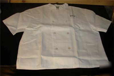 New personalized embroidered chefs jacket coat 2X large 