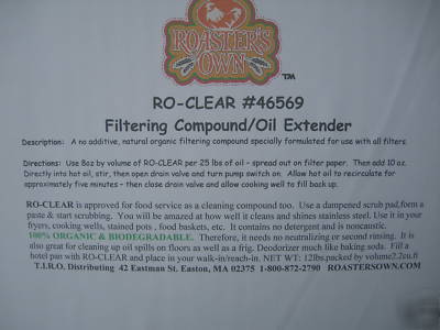  for your broaster* ro-clear organic filter compound 