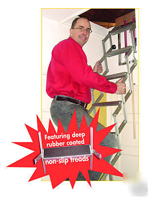 9FT concertina attic ladder / stairs - non slip treads