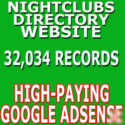Bars/nightclubs directory. 32,034 records. adsense