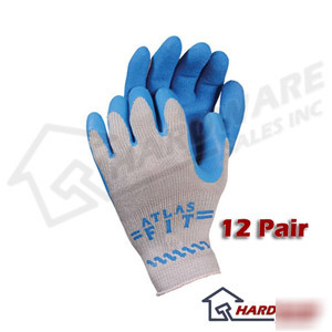 New atlas fit fit 300 blue work gloves medium m 12 pair 