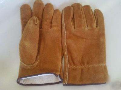 New suede line work gloves high quality rugged 