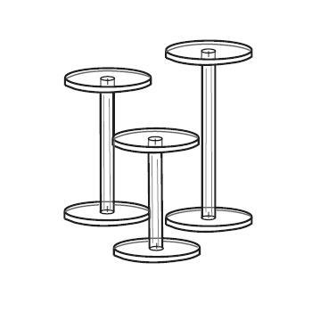 Acrylic dumbbell pedestal display stand 4