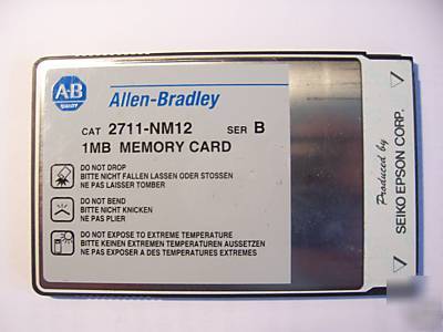 Allen bradley 2711-NM12 ( series b ) 1MB pcmcia card