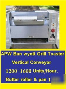 Apw vertical conveyor bun grill toaster #M83
