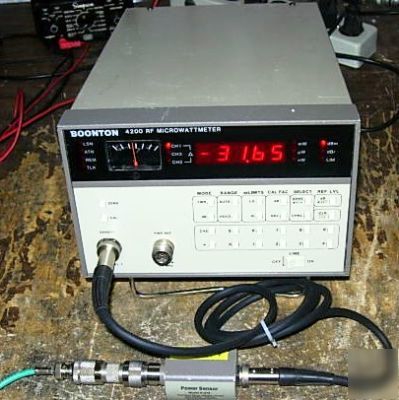Boonton 4200 rf microwattmeter w/sensor & cable *works*