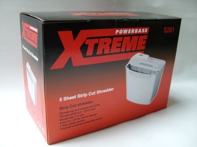 New powerbase xtreme 5 sheet A4 strip cut shredder