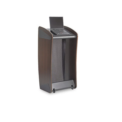 Ovation lectern with removable modesty panel, mahogany