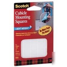 Removable cubicle mounting squares precut 11/16 square