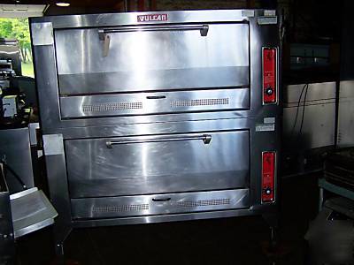 Vulcan double deck pizza baking commercial kitchen oven
