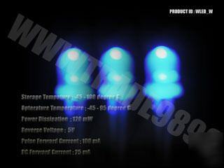 100 psc x 5MM blue led ultra bright bulbs