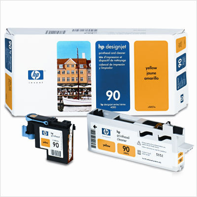 C5057A (HP90) printhead and cleaner,yellow