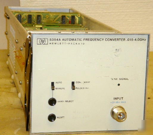 Hp 5354A auto frequency converter 015-4.0GHZ plug-in.