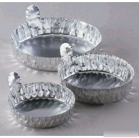 Aluminum dishes, 100/pkg. 25433