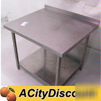 Used kitchen 34X30 work prep table equipment stand