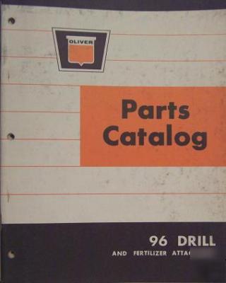 Oliver 96 grain drill parts manual