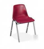 Stackaways burgundy poly shell stacking chair with