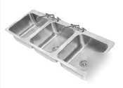 Advance tabco drop-in sink 3 comp 14IN x 16IN x 10IN