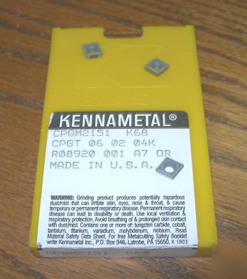 New kennametal carbide inserts cpgm 2151 K68 10 pcs 