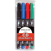 Pioneer pht cd markrs, 4PK in grn,blu,red and blk, arch