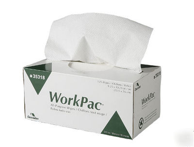 Workpac* all-purpose wipes 2-ply dispenser box 18 packs