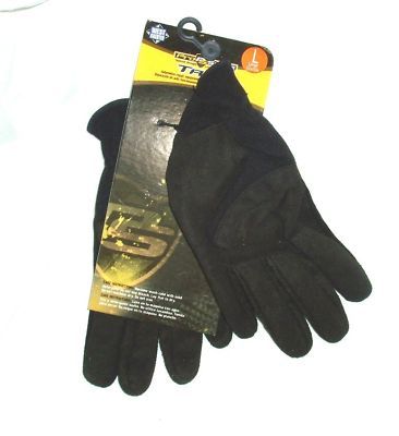 Men's black pro series leather work gloves- size-large