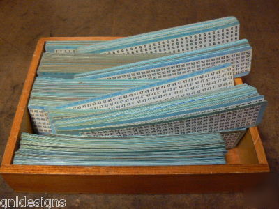 242+ cards brady wire label markers -letters & numbers 