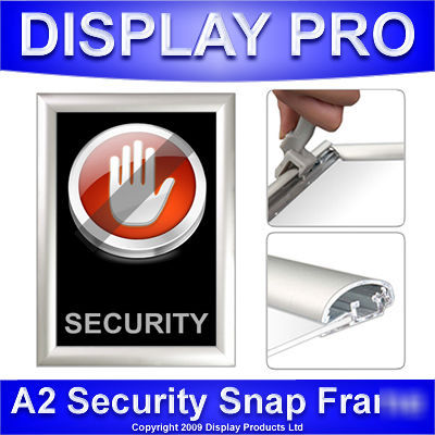 A2 security snap frame wall poster holder clip display
