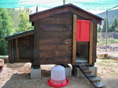 Diy pallet wood chicken poultry house coop pdf plans