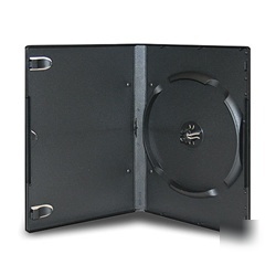 100 standard black 6 disc stackable dvd cases