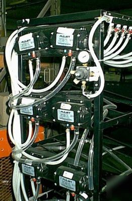 Beverage dispensing solutions rack w/pumps, regulators+