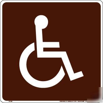Handicapped bathroom wheelchair accessible sign
