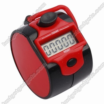 New 5-digits hand held lcd tally counter clicker red