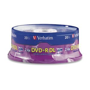 Verbatim 95310 -20PK dvd+r dl 2.4X 8.5GB 