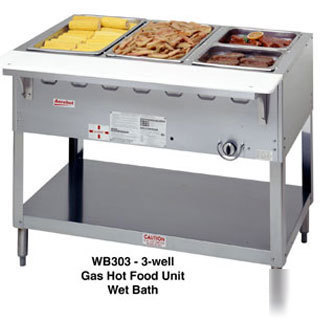 WB302 duke steamtable 2 well gas wet bath 10269 warmer