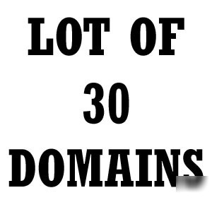 Lot of 30 premium domains inc a top PR1 & PR2 domain