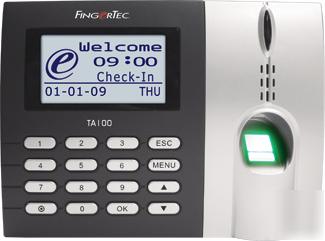 Nib fingertec TA102 t+c fingerprint reader time clock b 