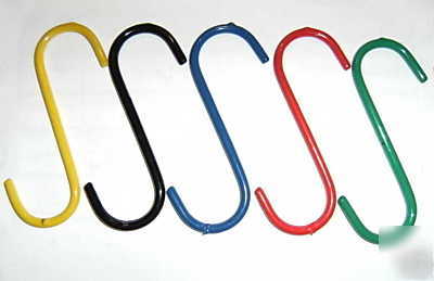 Plastic coated steel core s-hook (qty = 25 s-hooks)