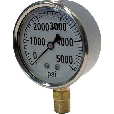 Valley ind. hydraulic pressure gauge filled, 5000 psi