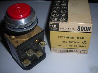 New allen-bradley red pushbutton switch, 800H-BK6A