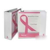 Samsill breast cancer awareness view binder, 3-inch cap