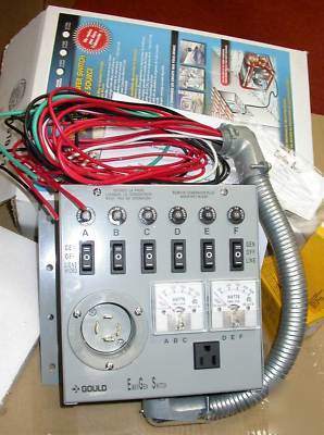 Emergen generator transfer switch panel 30A 125/250V