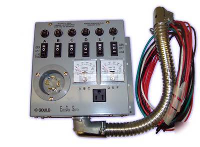 Emergen generator transfer switch panel 30A 125/250V